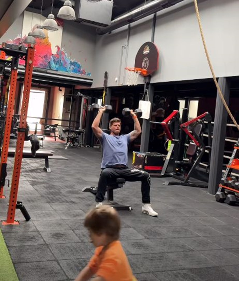 Baba oğul spora gittiler